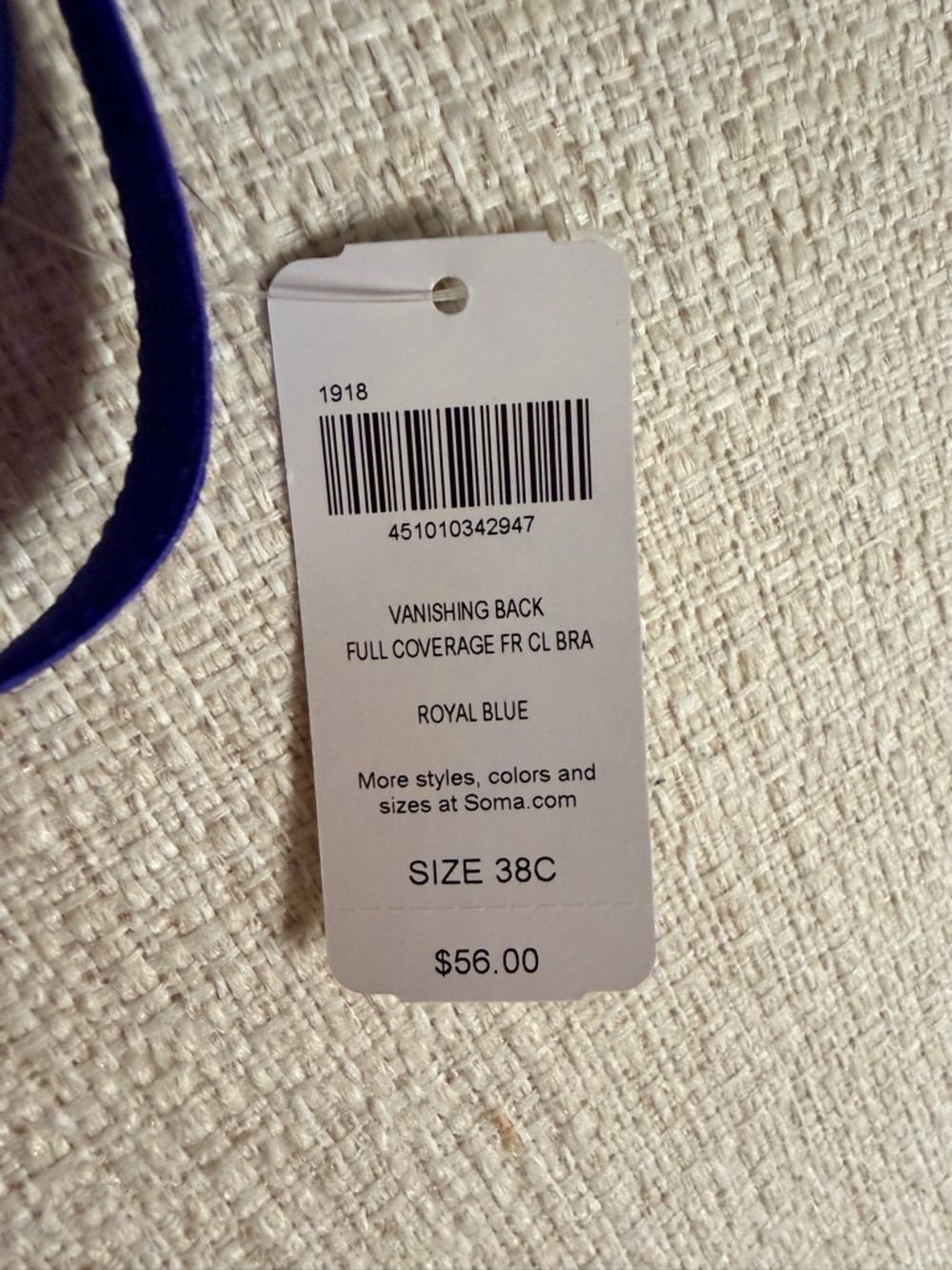 BNWT-Soma Vanishing Back Full Coverage Front Close Bra (38C) - Picture 2 of 2
